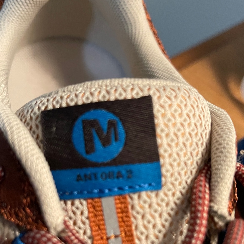 NWOT Merrill Vibram Trail Shoes - Brown and Blue - Picture 2 of 7